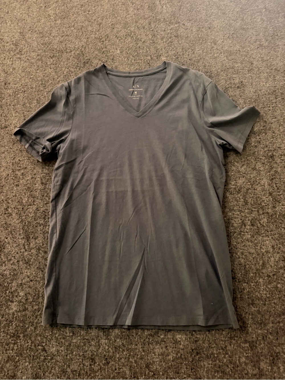Armani Exchange Men's V-Neck Tee - Dark Gray